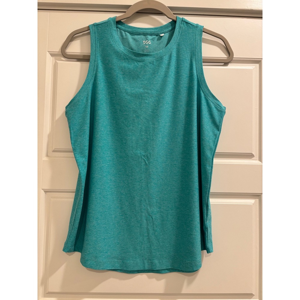 DSG Womens Heather Teal Sleeveless Activewear Tank Top Medium RN104141